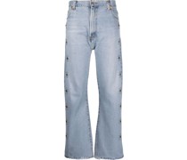 Bootcut-Jeans mit Kristallen