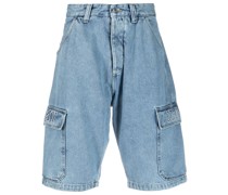 Baggy-Shorts mit Logo-Patch