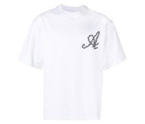 T-Shirt mit Chain Signature-Stickerei