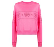 Sweatshirt mit Strass-Logo