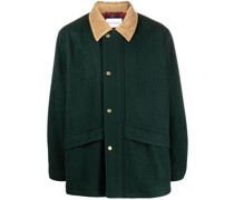 single-breasted wool-blend jacket