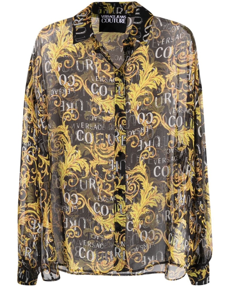 Versace Jeans Damen Hemd mit Logo-Print OR7178 Versace Jeans Damen Hemd mit Logo-Print OR7178