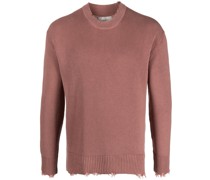 Gerippter Pullover mit offenen Kanten