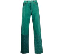 Regen Jeans im Patchwork-Look