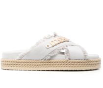 logo-plaque sandals
