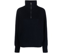 stand-up collar ribbed-knit Pullover