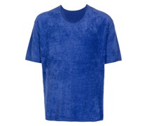 Geripptes T-Shirt aus Frottee
