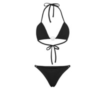 Triangel-Bikini mit Logo-Schild