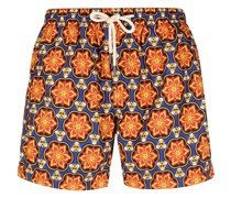 Badeshorts mit geometrischem Print