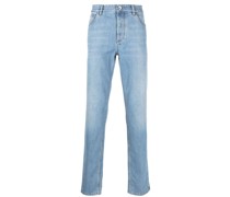 Halbhohe Straight-Leg-Jeans