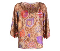 Seidenbluse mit Print