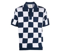 Geometrisch gemustertes Poloshirt