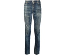 Slim-Fit-Jeans mit Tragefalten