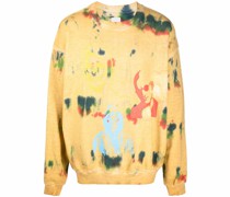 Sweatshirt mit Batikmuster
