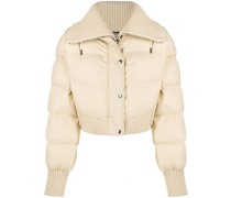 Gefütterte Jacke mit gerippten Details