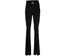 slit-detail belted jeans