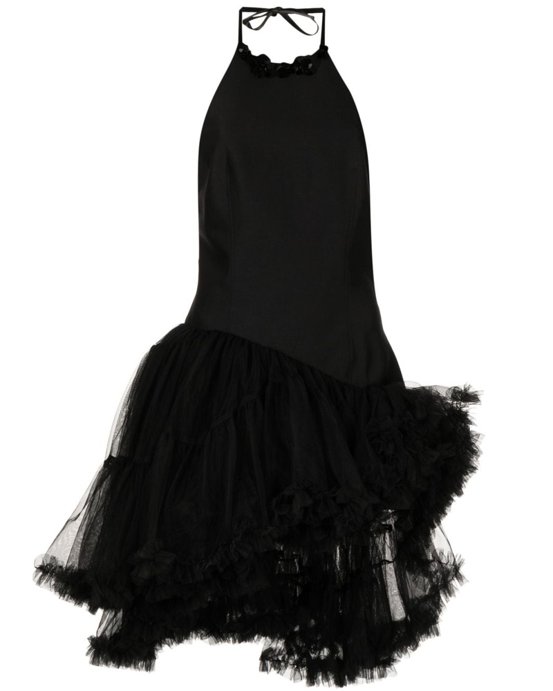 SHUSHU/TONG Damen Minikleid mit Neckholder