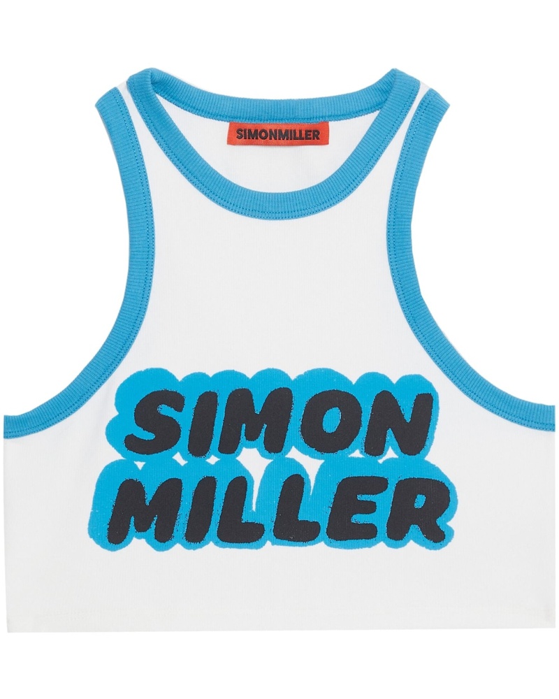 Simon Miller Damen Cropped-Top mit Logo-Print