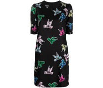 Midikleid mit Schleifen-Print