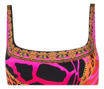 Bikinioberteil mit Animal-Print