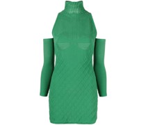 Gehäkeltes Minikleid mit Cold Shoulder
