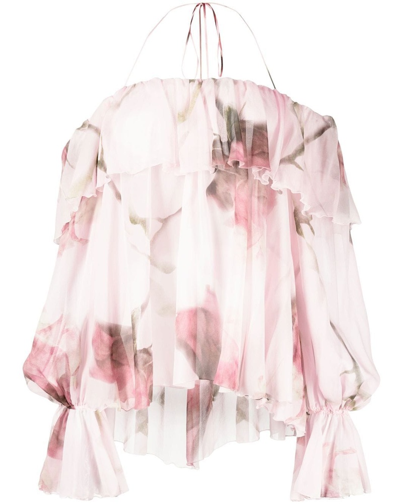 Blumarine Damen Bluse mit Rüschen