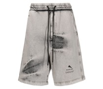 Shorts mit Stone-Wash-Effekt