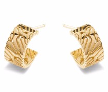 18kt Gelbgold-Hängeohrringe mit Diamanten