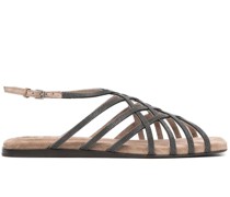 Sandalen mit überkreuzten Riemen
