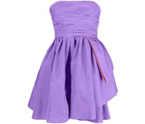 Schulterfreies Minikleid mit Raffungen