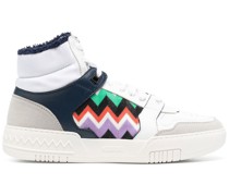 High-Top-Sneakers mit Zickzackmuster