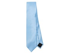 Krawatte aus Seidensatin mit Logo-Patch