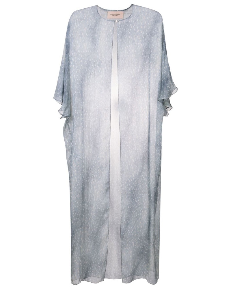 Adriana Degreas Damen Seidenmantel mit Stone-Print