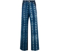Weite Miles Jeans mit Batikmuster