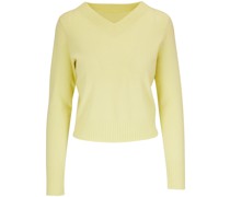 Cropped-Pullover mit V-Ausschnitt