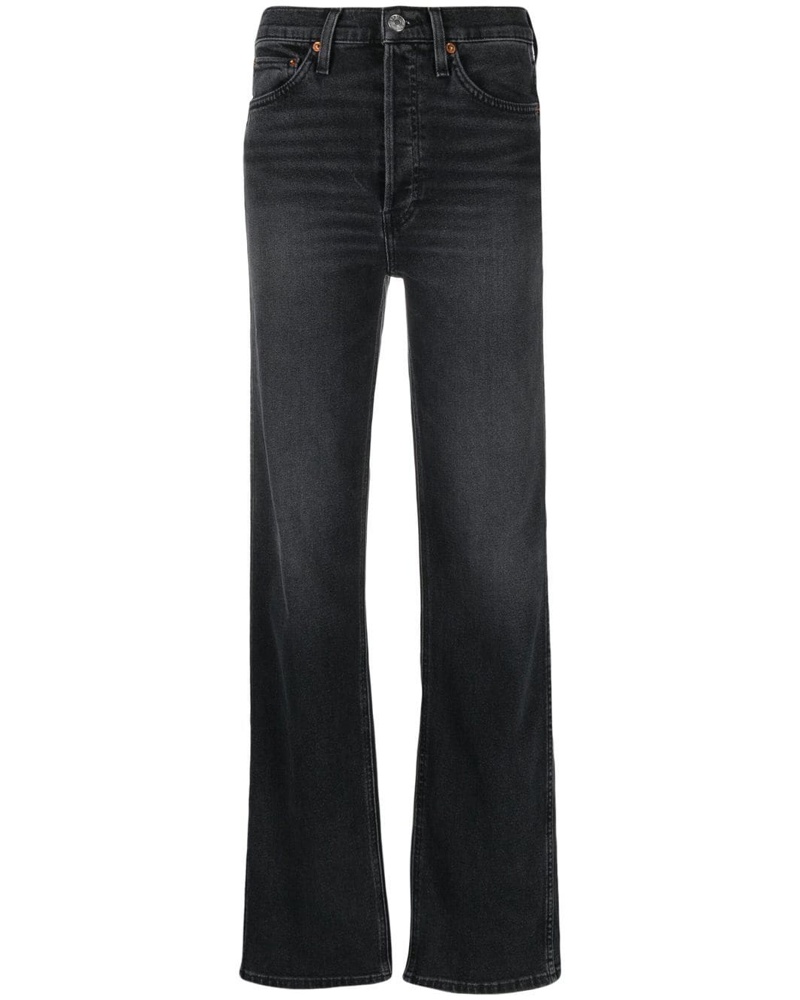 RE/DONE Damen Gerade High-Waist-Jeans