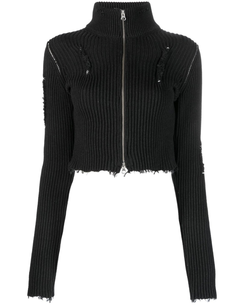 Maison Margiela Damen Cardigan mit Reißverschluss