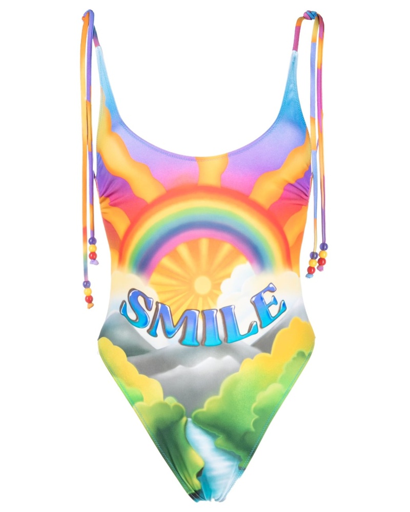 Stella McCartney Damen Badeanzug mit grafischem Print