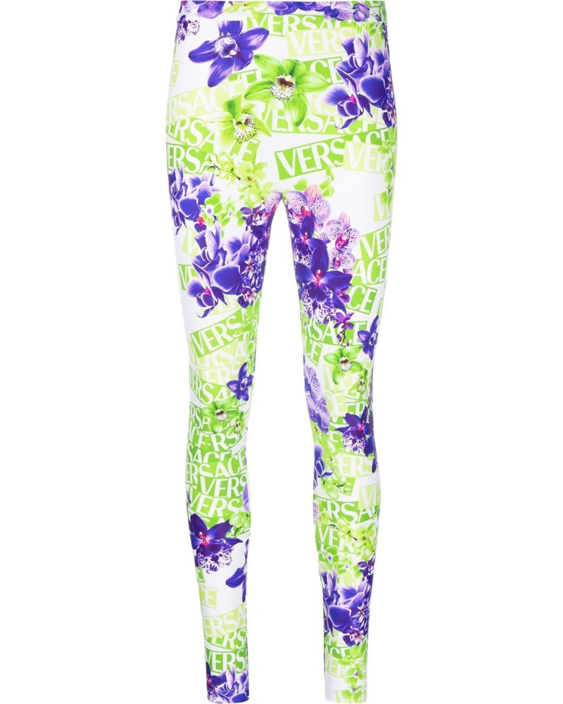 Versace Damen Leggings mit Blumen-Print