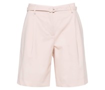 belted pleated shorts