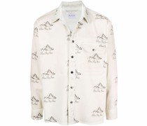 Jacke mit Gebirge-Print
