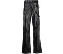 Beschichtete Hose mit Kordelkette