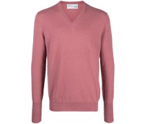 Kaschmirpullover mit V-Ausschnitt