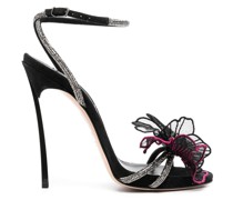 Sandalen mit blumiger Applikation 135mm