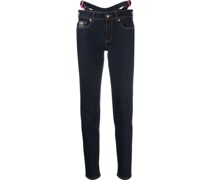Skinny-Jeans mit Logo-Patch