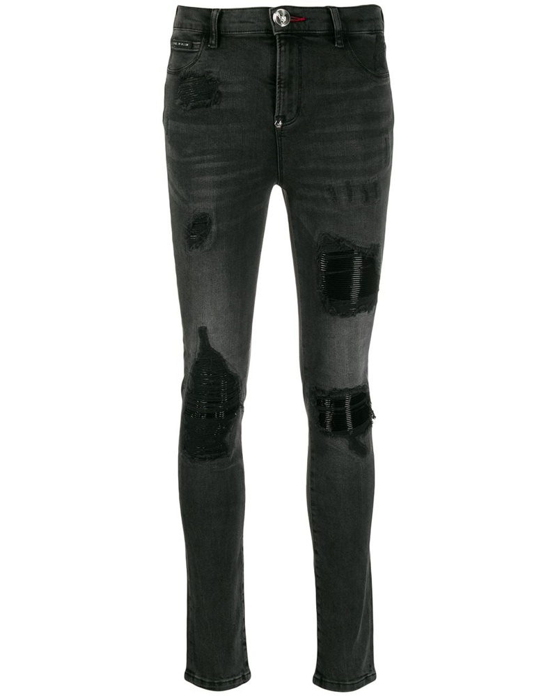 Philipp Plein Damen Skinny-Jeans im Distressed-Look