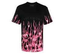 T-Shirt mit Flammen-Print