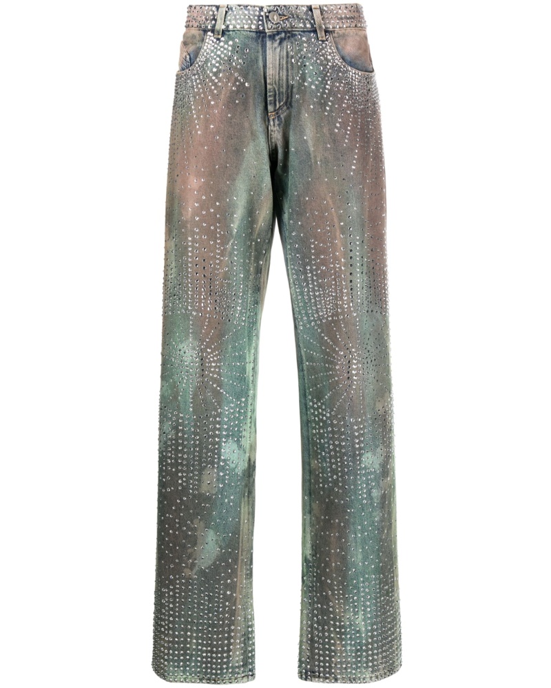 ATTICO Damen Panya Jeans mit Kristallen