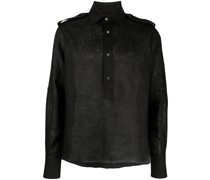 button-up linen shirt