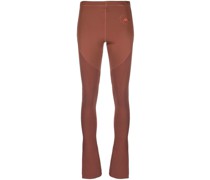 Gerippte Leggings mit Logo-Print